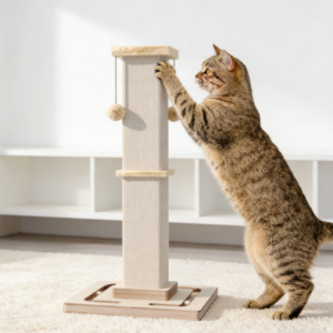 Heavy Duty Cat Scratching Post with Tracking Interactive Toys (Four Pack)