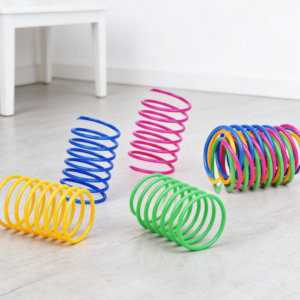 Assorted Plastic Cat Spring Toy Coils for Kittens (Thirty Pack)