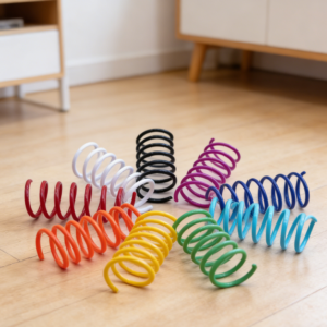 Interactive Spiral Cat Spring Toy in Nine Vibrant Colours (Fifty-Four Pack)